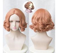 -Peluca para cosplay Haru Okumura Peluca de cosplay Peluca de juego de rol Persona japonesa 5 Peluca corta y rizada de Halloween Peluca de concierto P5