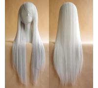 -Peluca para Cosplay Umi Sonoda Ruka Jabami Yumeko 80 cm Negro Blanco Rojo Púrpura Rosa 19 Colores Peluca Larga Recta Pelo Sintético Cosplay Peluca de Pelo + Gorro de Peluca No. 2