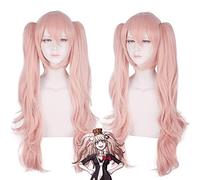 Peluca para entrevistas de pasarela de sesión de boda, animación Rondo, Enoshima, Dunko Sakura, peluca rosa dividida para cosplay
