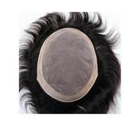 Peluca para hombre 7"x9" para hombre Sistemas de reemplazo de cabello humano virgen europeo Peluca para hombre Mono Lace Densidad media ligera Negro Toupee for Men