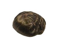 Peluca para hombre de 8 x 10 pulgadas, sistema de cabello humano para hombre, postizo de 6 pulgadas, encaje frontal natural con base de color carne(7)