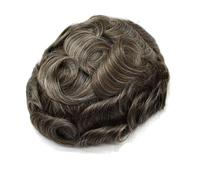 Peluca para hombre, línea de cabello natural, mono-toupet fino para hombres, sistema de reemplazo de cabello humano con prótesis de pelo NPU, pelucas masculinas (#420,7 x 9)