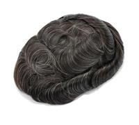 Peluca para hombre, línea de cabello natural, mono-toupet fino para hombres, sistema de reemplazo de cabello humano con prótesis de pelo NPU, pelucas masculinas (#220,7 x 9)