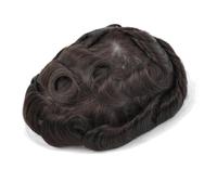 Peluca para hombre, línea de pelo natural, mono-toupet fino para hombres, sistema de reemplazo de cabello humano con prótesis de pelo NPU, pelucas masculinas (#2,6 x 8)
