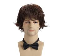 peluca para hombre Peluca de pelo corto esponjoso for hombre con diseño de cola hacia arriba
