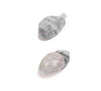 Peluca para hombre prótesis capilar masculina de PU con encaje frontal, postizo para hombre, sistema de reemplazo de cabello humano, base mono(1B80#)