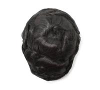 Peluca para hombre, prótesis de cabello masculino, mono, encaje con PU, unidad de cabello masculino, cabello humano (7 x 10)
