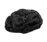 Peluca para hombre recta con pelo humano para hombre, base mono y NPU, peluca para hombre, prótesis para cabello indio Remy, sistema para el cabello, pieza para cabello Toupee for Men (8"x11")