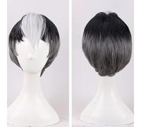 Peluca para llegada Voltron: Legendary Defender Shiro, peluca Voltron Legendary Defender Anime Cosplay Accesorios para el cabello para hombres + gorra de peluca como se muestra en la imagen