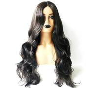 Peluca Para Mujer Con Raya Media, Pelo Largo Y Rizado, Pelo De Fibra Sintética De Moda Europea Y Americana, Pelo Largo Ondulado Grande