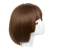 Peluca para Mujer, Corta de Aspecto Natural, Recta Principiantes Versiones Diarias Corea Amarillo