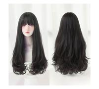 Peluca Para Mujer Peluca larga ondulada y rizada, peluca larga negra natural, peluca natural for mujeres, adecuada for fiestas y citas diarias Peluca De Cabello Humano Con Ondas Profundas Y Enc
