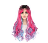 Peluca Para Mujer Pelucas, Cabello Largo Y Ondulado Realista for Mujer, Cobertura Completa De Moda, Pelucas Sintéticas De Alta Temperatura Peluca De Cabello Humano Con Ondas Profundas Y Enc