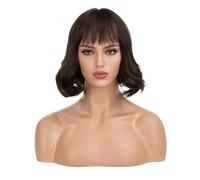 Peluca Para Mujer Pelucas rizadas onduladas, pelucas rizadas cortas, pelucas naturales for mujeres, pelucas for personajes de cosplay Peluca De Cabello Humano Con Ondas Profundas Y Enc(03)