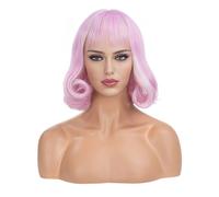 Peluca Para Mujer Pelucas rizadas onduladas, pelucas rizadas cortas, pelucas naturales for mujeres, pelucas for personajes de cosplay Peluca De Cabello Humano Con Ondas Profundas Y Enc(04)