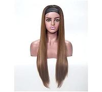 Peluca para mujeres pelucas de diadema ombre recta sintética Pelucas para mujeres negras Uso diario Largo rubio rubia Rubia Cambia sintética de alta densidad, oro, 24 pulgadas, constructivo23