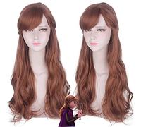 Peluca para princesa Anna Frozen 2 Frozen 2 Brown Side Split Cos Anime peluca