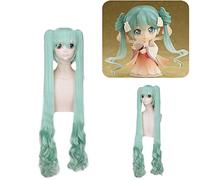 Peluca para ropa a juego para disfrazarse de Hatsune Miku de mediados de otoño, luna, luna, vista frutal, verde