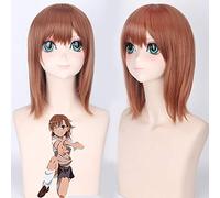 Peluca para ropa a juego para disfrazarse de mascarada, una cierta pistola científica superelectromagnética/hermana de pistola/Misaka Mikoto/Yi Hirasawa/peluca universal