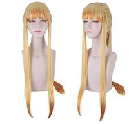 Peluca para ropa a juego para disfrazarse, peluca Blade My Wife Shan Yi Mingzhu con degradado amarillo degradado para cola de caballo