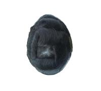 Peluca para uso diario en fiestas Peluquín de cabello humano con prótesis capilar for hombres perímetro Polyskin y parte superior encaje for(5x7)