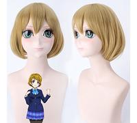 Peluca para vestir ropa a juego, mascarada, peluca Love Live! Koizumi Huayang, cara ligeramente invertida y pelo corto, anime 361