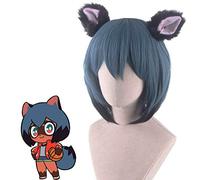 Peluca para vestir ropa a juego, peluca de anime, Bna Kagemori, mapache, orco, anime