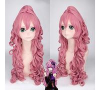 Peluca para Vocaloid Patrol RUKA rosa ahumado de seda de alta temperatura, peluca de anime Patrol Cos
