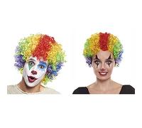 Peluca Payaso Multicolor Rizada [120 gr] Adultos Hombre Mujer Unisex【Colores Variados】Pelucas Disfraces Carnaval Halloween Fiestas Clown Disco Cosplay