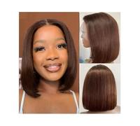 peluca Peluca de cabello humano con encaje frontal, rizada, recta y transparente, n.° 4, prearrancada, 13x4 Pelucas(16inches)