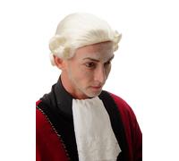 Peluca Peluca De Calidad Para Hombre Teatro Barroco Lord Noble Blanco-Rubio