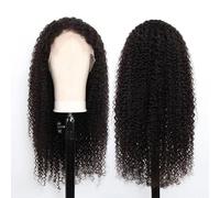 Peluca Peluca de encaje de cabello humano rizado rizado, peluca con división 13x1 T, pelucas con parte de encaje transparente rizado profundo para mujeres, cabello Remy brasileño de densidad 180%