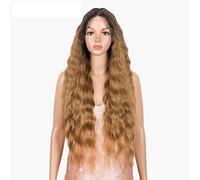 Peluca Peluca De Encaje Sintético Pelucas Largas Y Onduladas Profundas Rubio Degradado Pelucas De Alta Temperatura Pelucas Sintéticas Para Mujeres Negras Pelucas De Cosplay Pelucas Grises Para Mujere