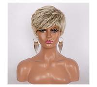 Peluca Peluca Rubia Con Flequillo Color Mezclado Pelucas Cortas Para Mujer Fibra De Alta Temperatura Cosplay Pelo Sintético Pelucas Sintéticas Naturales Para Fiesta Diaria 8 Pulgadas Pelucas Grises P