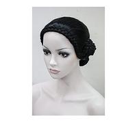 Peluca Peluca Tejida A Mano Temperamento Noble Pelucas Trenzadas Para Mujer Adecuadas Para Actuaciones Escénicas Y Fiestas Diarias Pelucas Grises Para Mujeres (Negro)
