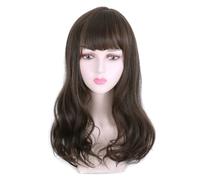 Peluca Pelucas, Cabello Largo Y Rizado Ondulado for Mujer, Pelucas Artificiales Naturales De Moda, Pelucas Europeas Y Americanas De Cabeza Completa Pelucas diarias(B)