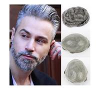 Peluca, Pelucas for hombres, pelucas de cabello humano corto for hombres, unidad de cabello protésico, peluca for hombre, sistema de reemplazo de piezas de cabello, tupé, Cabello de tupé(8x10)
