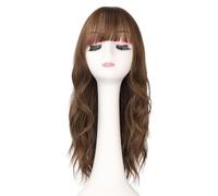 Peluca Pelucas Moda for Mujer Pelucas de Cabello simuladas de Alta Temperatura Estilo Europeo Pelucas de Cabello Largo y Rizado Cabello Pelucas diarias