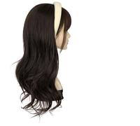Peluca Pelucas Mujer Ondulado Pelo Largo Y Rizado Transpirable Diadema Desmontable Peluca De Simulación Peluca Sintética De Alta Temperatura Pelucas diarias(E)