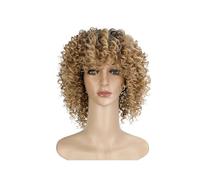 Peluca Pelucas, Pelucas Afro Rizadas Pequeñas, Pelucas De Moda De Estilo Europeo Y Americano, Pelucas Sintéticas De Alta Temperatura Pelucas diarias(B)