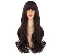 Peluca Pelucas Pelucas de Fibra química simuladas Naturales esponjosas de Pelo Largo y Rizado Ondulado for Mujer Pelucas sintéticas de Moda Pelucas diarias(B)