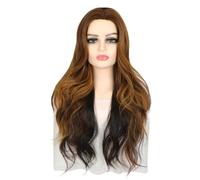 Peluca Pelucas Pelucas sintéticas de Moda de Pelo Largo y Ondulado con Parte Media for Mujer Pelucas de Estilo Europeo y Americano Pelucas diarias