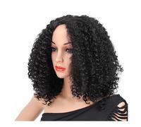 Peluca Pelucas rizadas afro for mujeres Peluca de pelo rizado de hombro corto pelucas sintéticas resistentes al calor Mujer