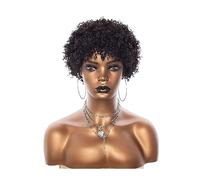 Peluca Pelucas rizadas cortas for mujer Pelucas rizadas cortas de colores mezclados Pelucas de cosplay for mujeres africanas Peluca for fiesta diaria Mujer