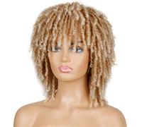 Peluca Pelucas Sintéticas Cortas Y Suaves Para Mujeres Negras Pelucas Grises De Pelo Trenzado De Fibra De Alta Temperatura De 14 Pulgadas Para Mujeres (1 14 Pulgadas)