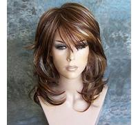 Peluca Pelucas sintéticas de ondas naturales largas para mujeres Ombre Wave Blonde Brown Peluca natural Pelucas de cabello resistentes al calor
