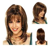 Peluca Pelucas sintéticas de ondas naturales largas para mujeres Ombre Wave Blonde Brown Peluca natural Pelucas de cabello resistentes al calor