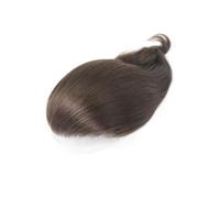 Peluca Pieza de cabello humano estilo espalda marrón n.° 4, bucle en V, 0,06 mm, prótesis capilar for hombre piel sintética completa