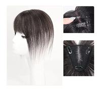 Peluca Pieza de peluca Cabello real for cubrir Cabello gris Cabeza fina de cabello Pieza de parche Cabello real Esponjoso Aumentar el volumen del cabello Flequillo falso Pelucas diarias(03-(9-10)30CM-