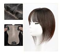 Peluca Pieza de peluca Cabeza de mujer for llenar el cabello Pieza de cabello blanco Esponjoso Aumentar la cantidad de cabello real Peluca de gente real completa Peluca con flequillo Pelucas diarias(D